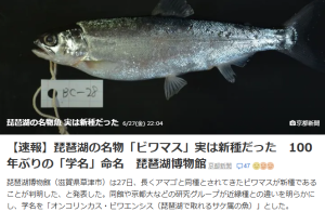 え！？嘘やろ！？？？ビワマスが新種？？？